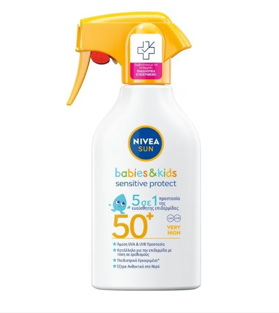 Nivea | Sun Kids Sensitive Spray de Protectie Solară SPF 50+ | 270 ml